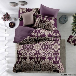 Lenjerie pat dublu, 4 piese, Bumbac 100% Poplin