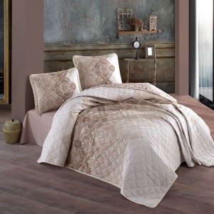 Set cuvertura de pat dublu, 3 piese, Bumbac 100%, 240x260cm, Clasy, ZETA