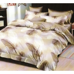 Lenjerie pat dublu, Pucioasa Romania, 4 piese, Bumbac Satinat Superior ELV1