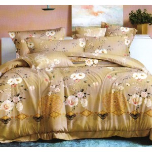 Lenjerie pat dublu, Pucioasa Romania, 4 piese, Bumbac Satinat Superior ELV2
