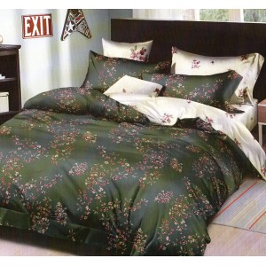 Lenjerie pat dublu, Pucioasa Romania, 4 piese, Bumbac Satinat Superior ELV6