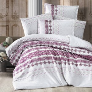 Lenjerie de pat matrimonial, 4 piese, Bumbac 100% Satin Deluxe RUMBA V2