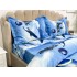 Lenjerie pat dublu, 4 piese, IMPRIMEU 3D Multiplicat, Microfibra, Albastru, delfini [5]