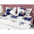 Lenjerie pat dublu, 4 piese, IMPRIMEU 3D Multiplicat, Microfibra, Albastru, fluturi [7]
