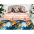 Lenjerie pat dublu, 4 piese, IMPRIMEU 3D Multiplicat, Microfibra, Albastru, pod [3]