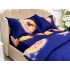 Lenjerie pat dublu, 4 piese, IMPRIMEU 3D Multiplicat, Microfibra, Mov, papadii [5]