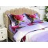 Lenjerie pat dublu, 4 piese, IMPRIMEU 3D Multiplicat, Microfibra, Rosu, trandafiri [5]