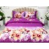 Lenjerie pat dublu, 4 piese, IMPRIMEU 3D Multiplicat, Microfibra, Mov, magnolii [3]