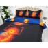 Lenjerie pat dublu,  IMPRIMEU 3D DIGITAL, IDENTIC CU POZA, Negru, minge de baschet [7]