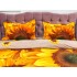 Lenjerie pat dublu,  IMPRIMEU 3D DIGITAL, IDENTIC CU POZA, Galben, floarea soarelui [4]