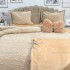 Lenjerie pentru pat dublu pufoasa CoCoLiNo, tip tricotaj, 4 piese, Bej [6]