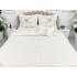 Set LUXURY 4 piese Cuvertura bumbac cu dantela si 3 fete de perna, Goncagul Crem [3]