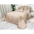 Set LUXURY 4 piese Cuvertura bumbac cu dantela si 3 fete de perna, Goncagul Capuccino [8]