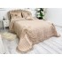 Set LUXURY 4 piese Cuvertura bumbac cu dantela si 3 fete de perna, Goncagul Capuccino [6]