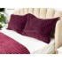 Set Patura groasa MERINOS tip cuvertura cu 2 fete de perna 50x70cm, Bordo [6]
