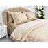Set LUXURY GONCAGUL 6 piese Patura cu dantela,perle si Cearsaf de pat cu 4 fete de perna, Capuccino [7]