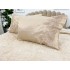 Set LUXURY GONCAGUL 6 piese Patura cu dantela,perle si Cearsaf de pat cu 4 fete de perna, Capuccino [6]