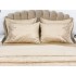 Set LUXURY GONCAGUL 6 piese Patura cu dantela,perle si Cearsaf de pat cu 4 fete de perna, Capuccino [8]