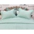 Cuvertura Brodata pat dublu cu 3 fete de perna, verde aqua cod CVS19 [4]