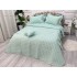 Cuvertura Brodata pat dublu cu 3 fete de perna, verde aqua cod CVS19 [8]