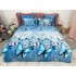 Lenjerie pat dublu, Super Pufoasa COCOLINO, 6 piese, Albastru-Multicolor, fluturi [2]