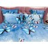 Lenjerie pat dublu, Super Pufoasa COCOLINO, 6 piese, Albastru-Multicolor, fluturi [4]