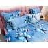Lenjerie pat dublu, Super Pufoasa COCOLINO, 6 piese, Albastru-Multicolor, fluturi [5]