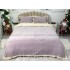 Lenjerie pentru pat dublu pufoasa CoCoLiNo cu VoLaNaSe, tip tricotaj, 4 piese, Lila [12]