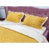 Lenjerie pentru pat dublu pufoasa CoCoLiNo cu VoLaNaSe, tip tricotaj, 4 piese, Galben [13]