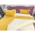Lenjerie pentru pat dublu pufoasa CoCoLiNo cu VoLaNaSe, tip tricotaj, 4 piese, Galben [15]