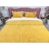Lenjerie pentru pat dublu pufoasa CoCoLiNo cu VoLaNaSe, tip tricotaj, 4 piese, Galben [4]