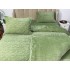 Lenjerie pentru pat dublu pufoasa CoCoLiNo, tip tricotaj, 4 piese, Verde [12]