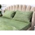 Lenjerie pentru pat dublu pufoasa CoCoLiNo, tip tricotaj, 4 piese, Verde [14]