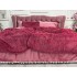 Lenjerie pat super pufoasa COCOLINO Fluffy cu ciucuri, 6 piese, PURPURIU [14]