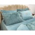 Lenjerie pat super pufoasa COCOLINO Fluffy cu ciucuri, 6 piese, ALBASTRU [14]