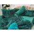 Lenjerie pat super pufoasa COCOLINO Fluffy cu ciucuri, 6 piese, VERDE INCHIS [11]