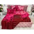 Lenjerie pat dublu,  FINET, 6 piese, Visiniu-Roz, forme geometrice [8]