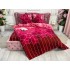 Lenjerie pat dublu,  FINET, 6 piese, Visiniu-Roz, forme geometrice [10]
