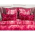 Lenjerie pat dublu,  FINET, 6 piese, Visiniu-Roz, forme geometrice [4]