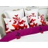 Lenjerie pat dublu,  FINET, 6 piese, Alb-Roz, fluturi [5]