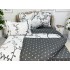Lenjerie pat dublu,  FINET, 6 piese, Gri, crengute [7]