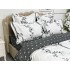 Lenjerie pat dublu,  FINET, 6 piese, Gri, crengute [5]