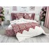Lenjerie pat dublu,  FINET, 6 piese, Alb-Rosu, model traditional [8]