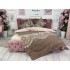 Lenjerie pat dublu,  FINET, 6 piese, cu ELASTIC, Bej, oriental [9]
