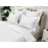 Lenjerie pat dublu,  FINET, 6 piese, cu ELASTIC, Alb [6]