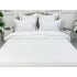 Lenjerie pat dublu,  FINET, 6 piese, cu ELASTIC, Alb [3]