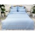 Lenjerie pat dublu,  FINET, 6 piese, cu ELASTIC, Bleu [2]