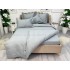 Lenjerie pat dublu,  FINET, 6 piese, cu ELASTIC, Gri [8]