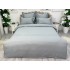 Lenjerie pat dublu,  FINET, 6 piese, cu ELASTIC, Gri [3]