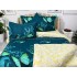 Lenjerie pat dublu,  FINET, 6 piese, Jojo Home, Turquoise-Multicolor, fluturi [8]